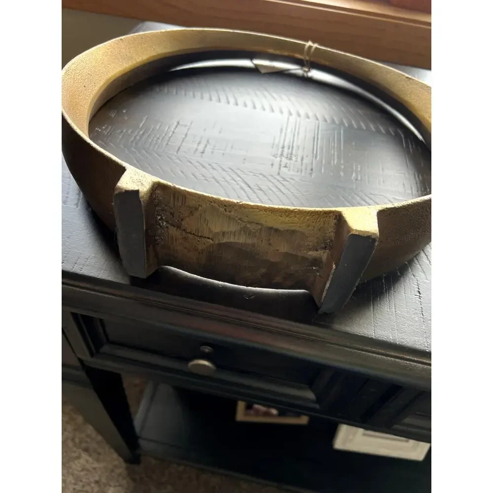Ryandale Antique Brass-tone Modern Contemporary Design Sculpture 13